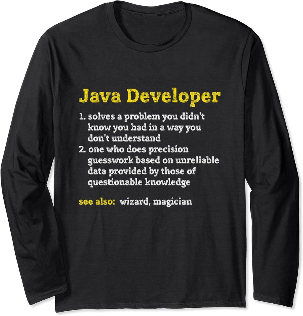 Java Developer Dictionary Definition Merch - Adult & Kids T-Shirts, Sweatshirts & Hoodies apparel design preview 1