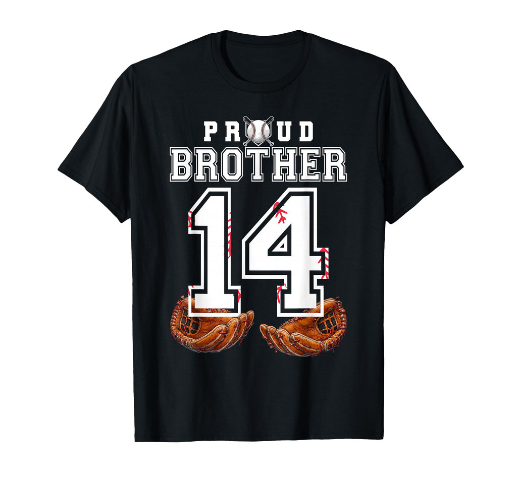 Proud Brother Baseball Player T-Shirt - Fun Novelty Design for Adults - T-Shirt, Sweatshirt, Hoodie