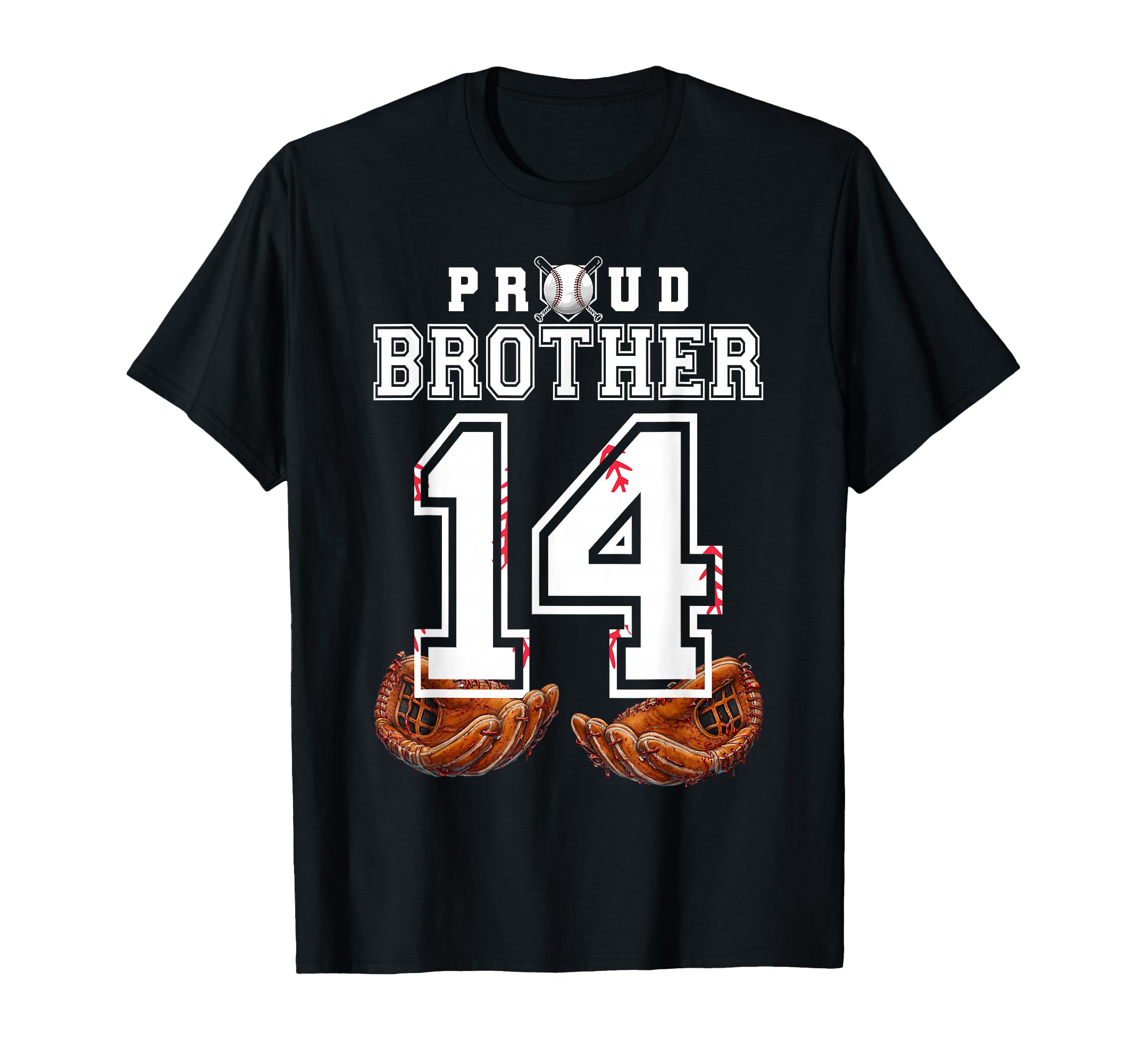 Proud Brother Baseball Player T-Shirt - Fun Novelty Design for Adults - T-Shirt, Sweatshirt, Hoodie