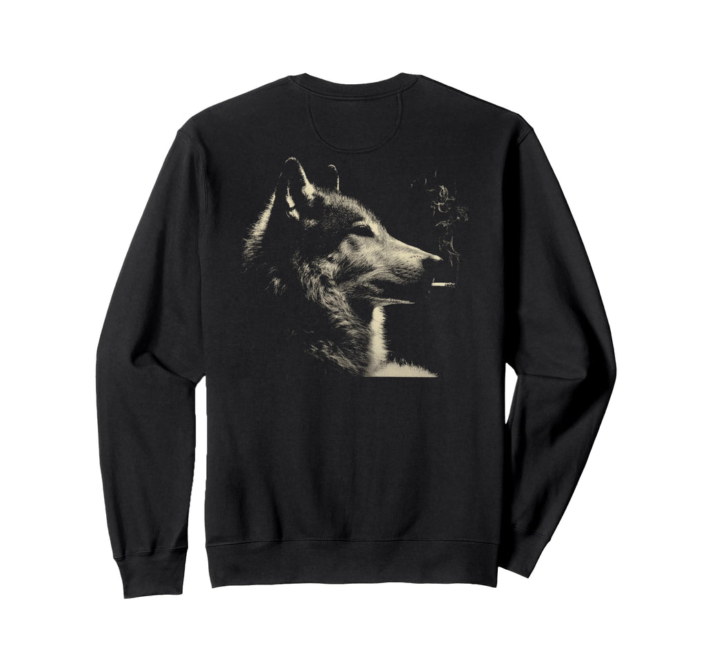 Wolf Smoking Cigarette Grunge Meme Sweatshirt - Trendy Graphic Men Women - T-Shirt, Sweatshirt, Hoodie