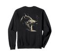 Wolf Smoking Cigarette Grunge Meme Sweatshirt - Trendy Graphic Men Women - T-Shirt, Sweatshirt, Hoodie