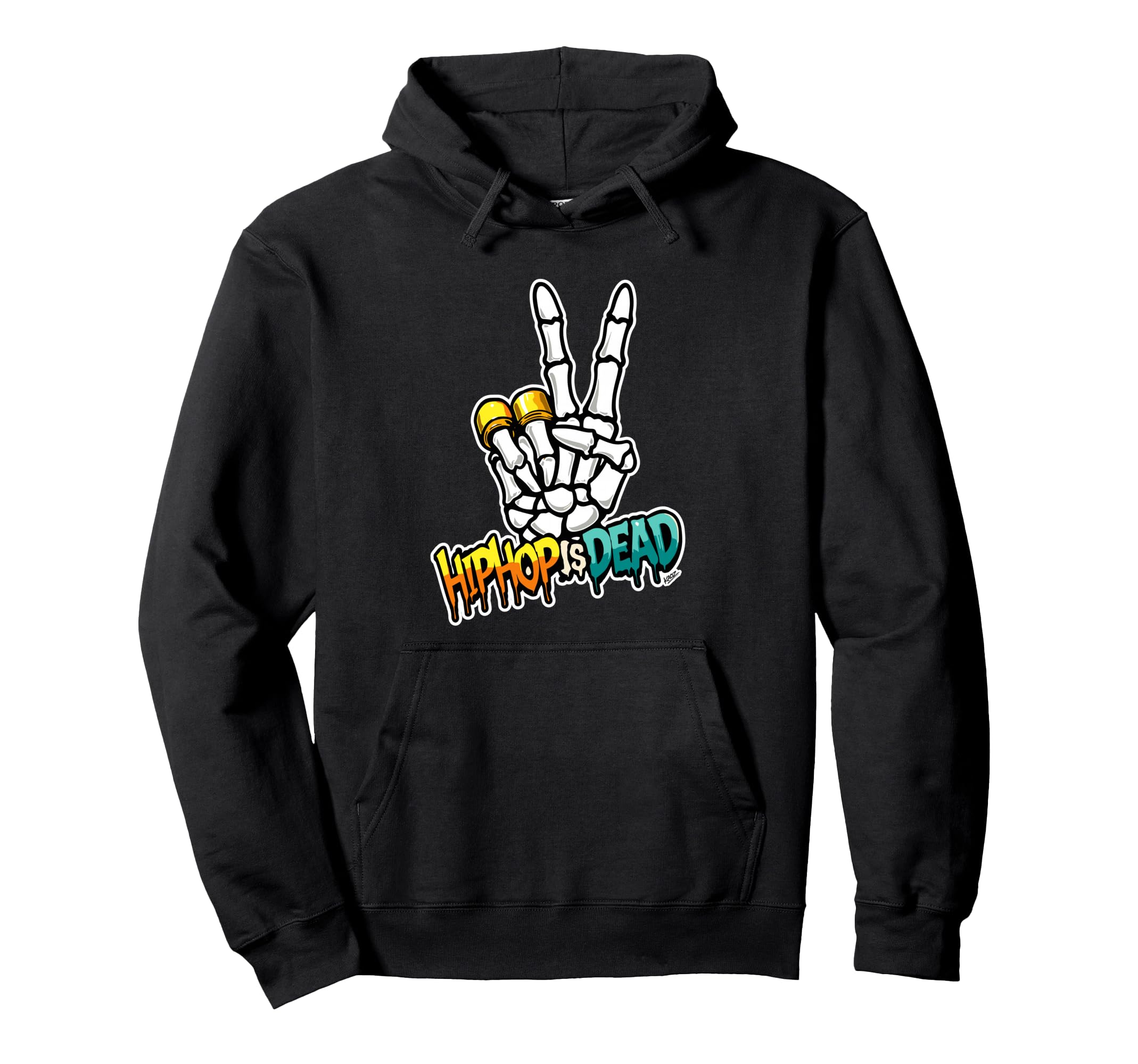 Hip Hop Skeleton Hand Street Art Hoodie - Unique Graphic Men Women - T-Shirt, Sweatshirt, Hoodie