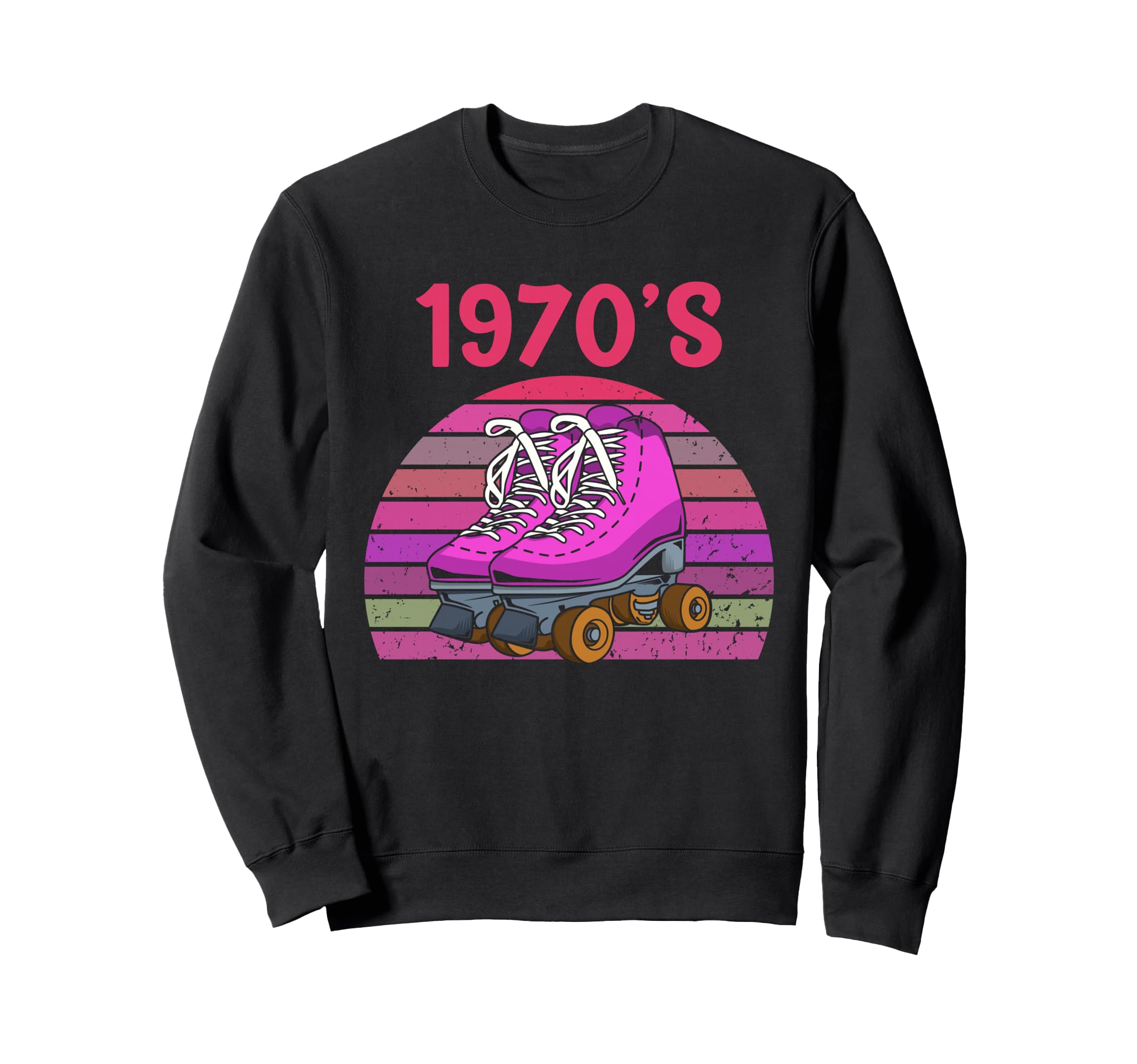 70S Roller Skating Skate Roller Sweatshirt - Graphic Print for Adults - T-Shirt, Sweatshirt, Hoodie