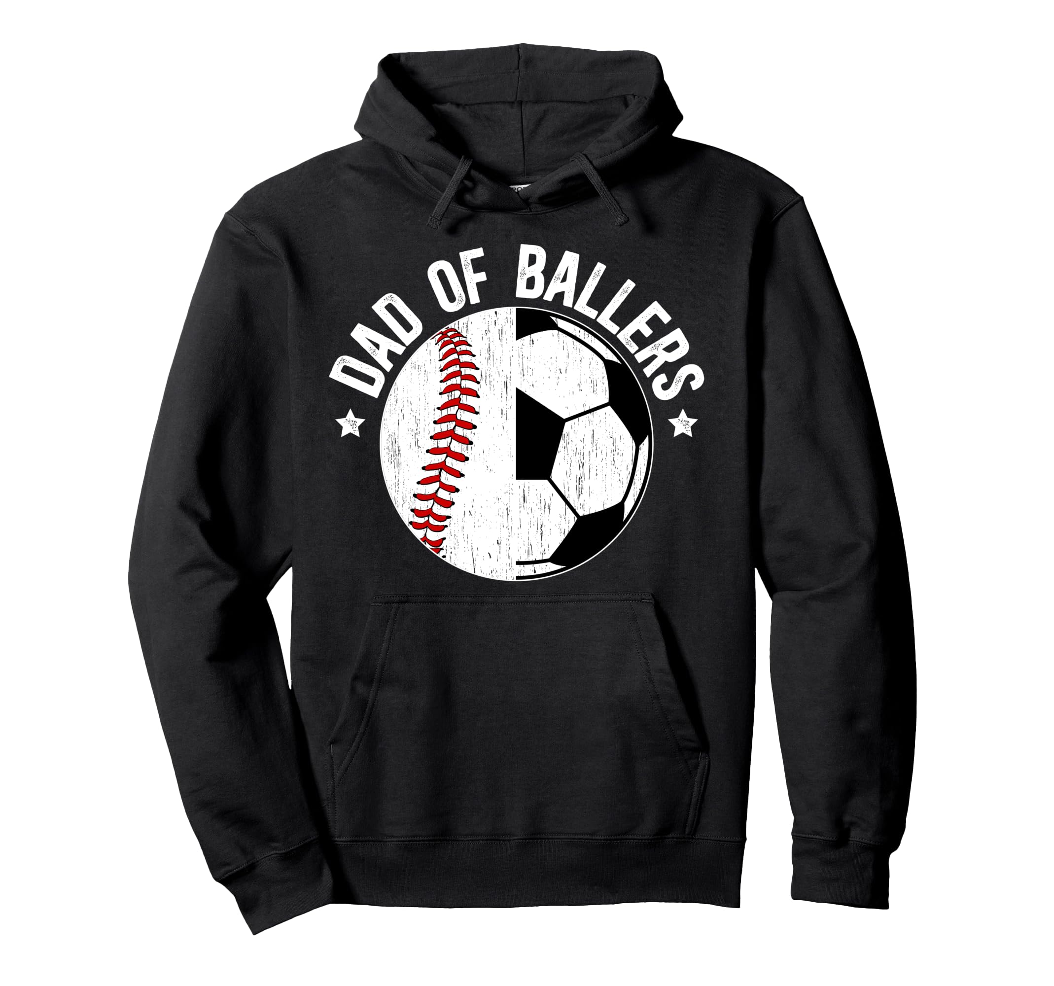 Dad Ballers Soccer Baseball Dad Hoodie - Novelty Apparel Unisex - T-Shirt, Sweatshirt, Hoodie