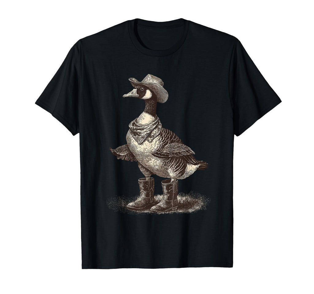 Country Cowboy Goose Rodeo Cowgirl T-Shirt - Fun Novelty Design Unisex - T-Shirt, Sweatshirt, Hoodie