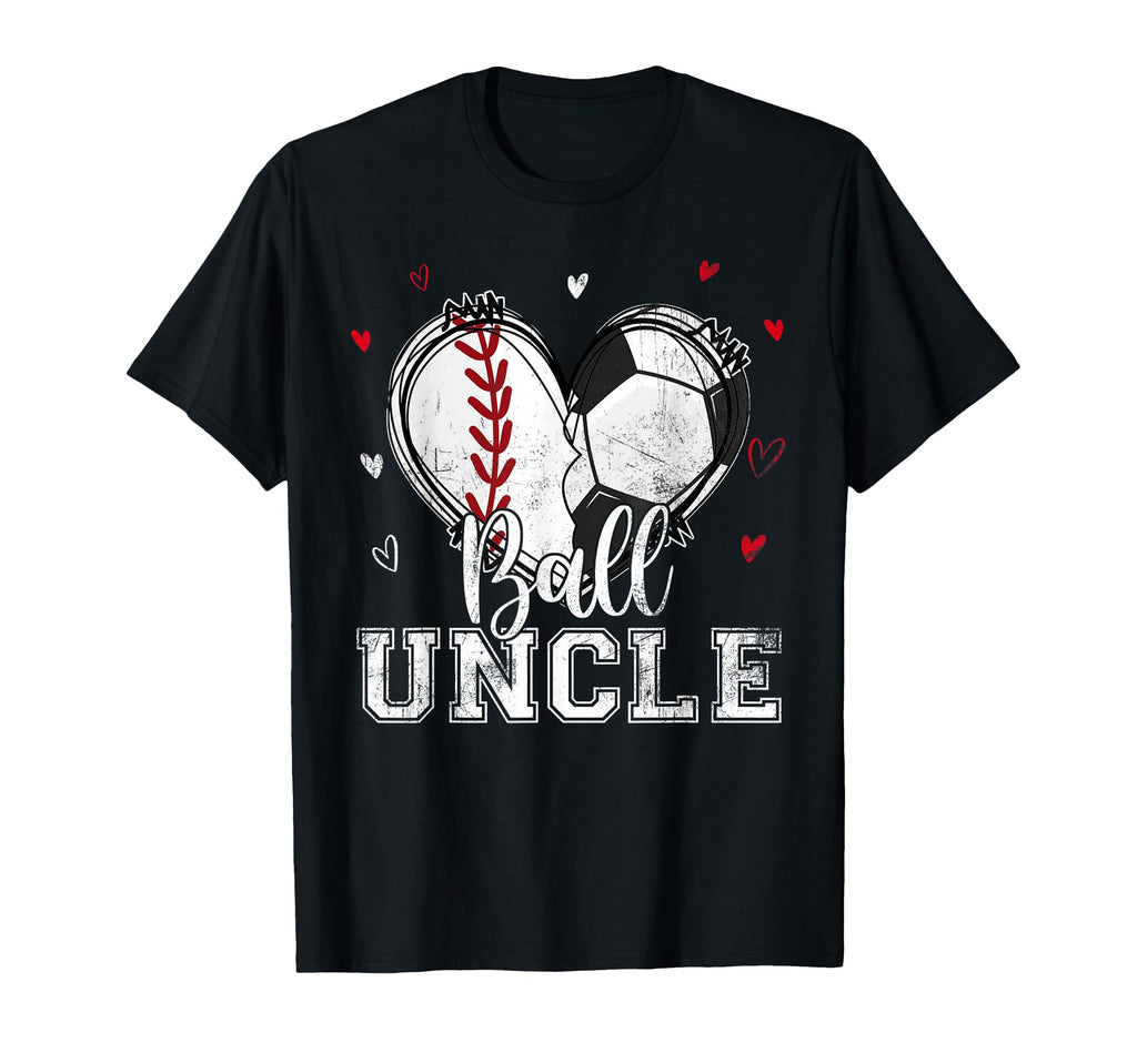 Ball Uncle Baseball Soccer Heart Nana T-Shirt - Custom Art Print Unisex - T-Shirt, Sweatshirt, Hoodie