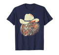 Meowdy Funny Country Music Cat Cowboy Hat T-Shirt - Graphic Print Unisex - T-Shirt, Sweatshirt, Hoodie