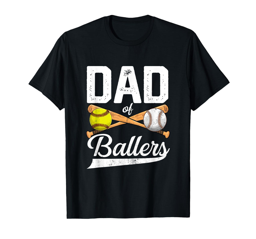 Dad Ballers Dad Baseball And Softball T-Shirt - Streetwear Style Men Women - T-Shirt, Sweatshirt, Hoodie