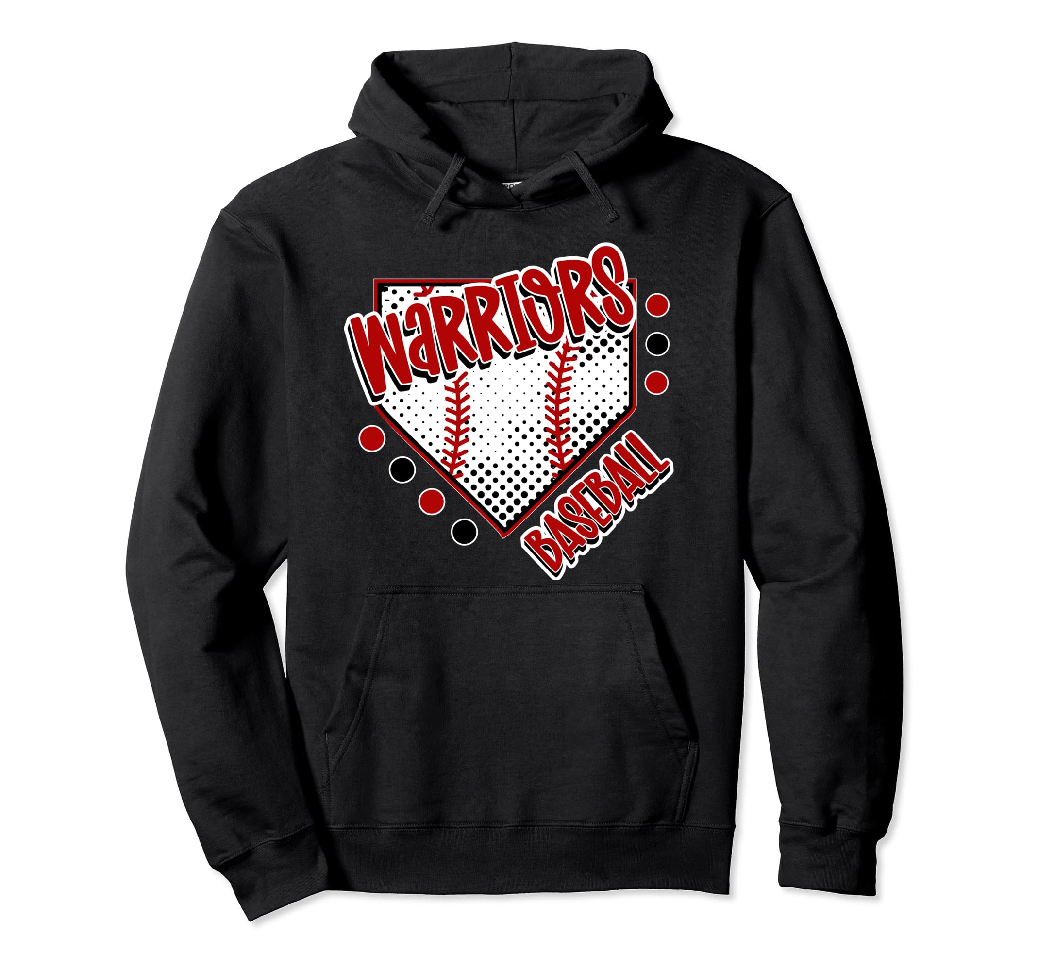 Warriors Home Plate Baseball Sports Hoodie - Casual Everyday Wear Unisex - T-Shirt, Sweatshirt, Hoodie
