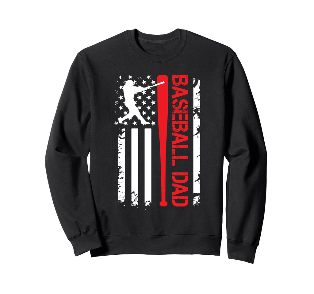 Baseball Dad Baseball American Us Sweatshirt - Custom Art Print Unisex - T-Shirt, Sweatshirt, Hoodie