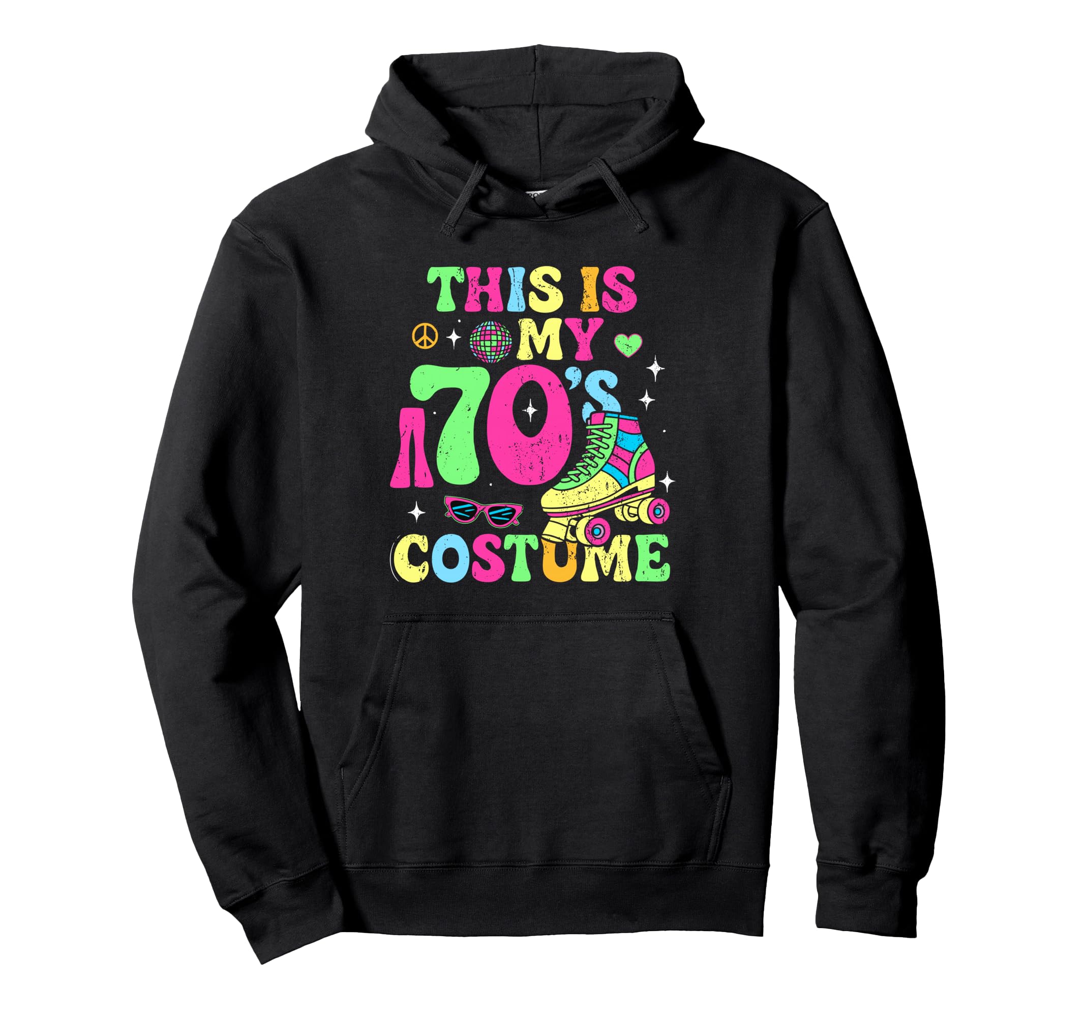 Roller Skates This Is My 70S Costume 70S Hoodie - Unique Graphic Unisex - T-Shirt, Sweatshirt, Hoodie