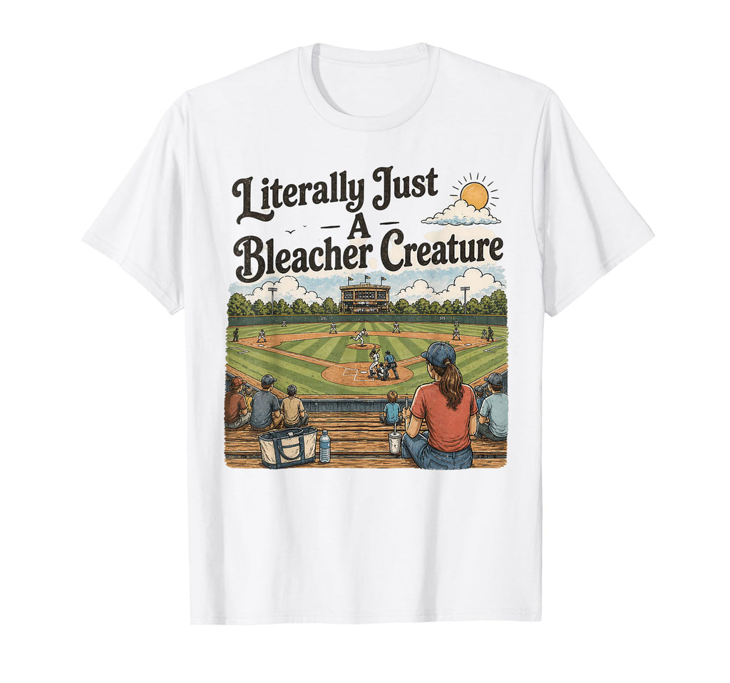 Literally Just Bleacher Creature Funny T-Shirt - Trendy Graphic for Adults - T-Shirt, Sweatshirt, Hoodie