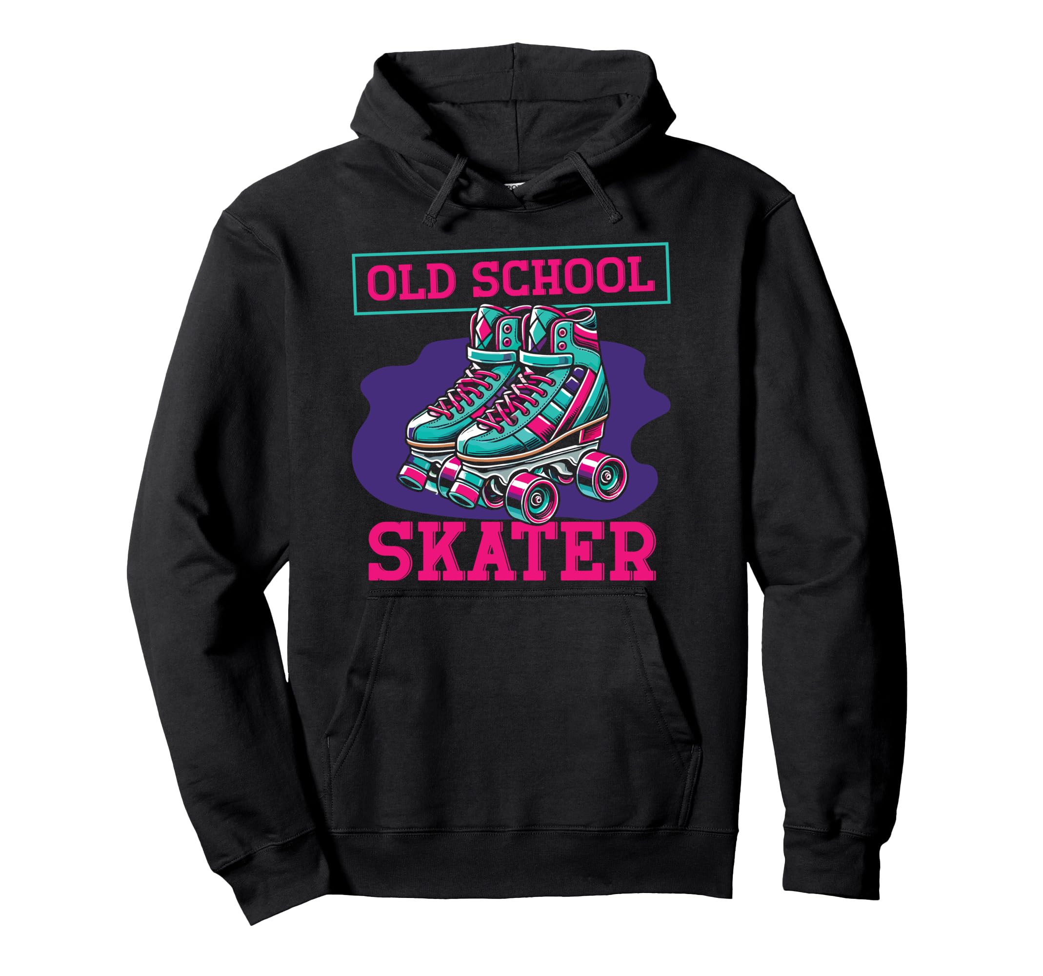Roller Skating Skate 1970S Old School Skater Hoodie - Unique Graphic Unisex - T-Shirt, Sweatshirt, Hoodie