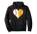 Love Baseball Fast Pitch Softball Heart Hoodie - Streetwear Style Unisex - T-Shirt, Sweatshirt, Hoodie