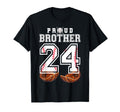 Proud Brother Baseball Player Number 24 T-Shirt - Trendy Graphic Men Women - T-Shirt, Sweatshirt, Hoodie