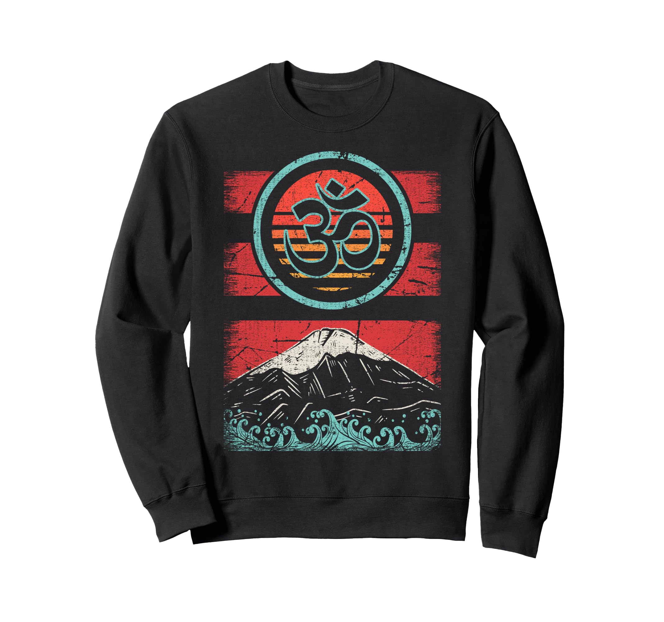 Om Ohm Symbol 80S Meditation Yoga Gift Sweatshirt - Graphic Print Men Women - T-Shirt, Sweatshirt, Hoodie