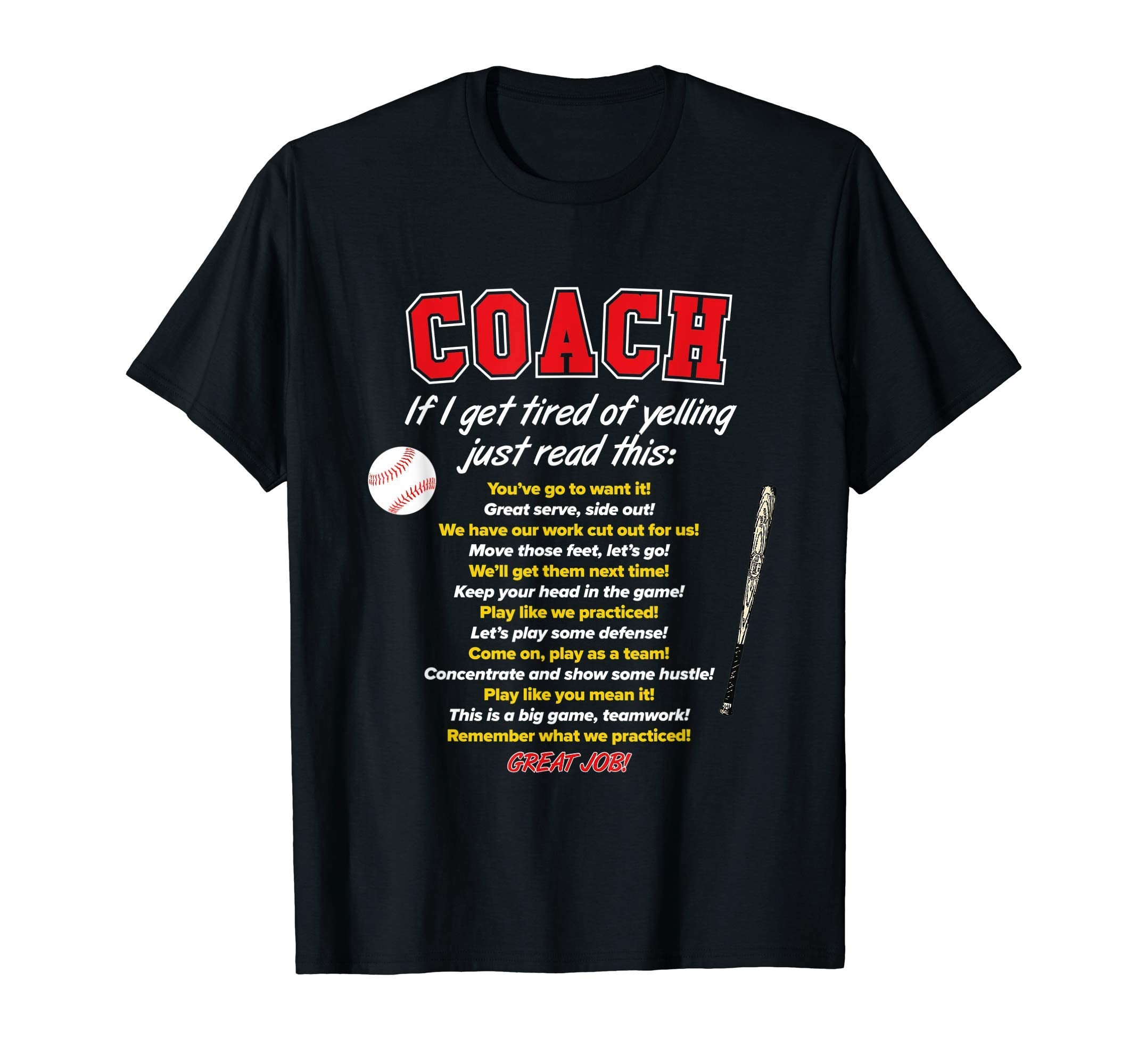 Funny Baseball Softball Coach T-Shirt - Fun Novelty Design for Adults - T-Shirt, Sweatshirt, Hoodie
