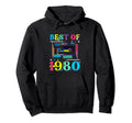 Best 1980 Birthday Birth Year Cassette Hoodie - Custom Art Print Men Women - T-Shirt, Sweatshirt, Hoodie