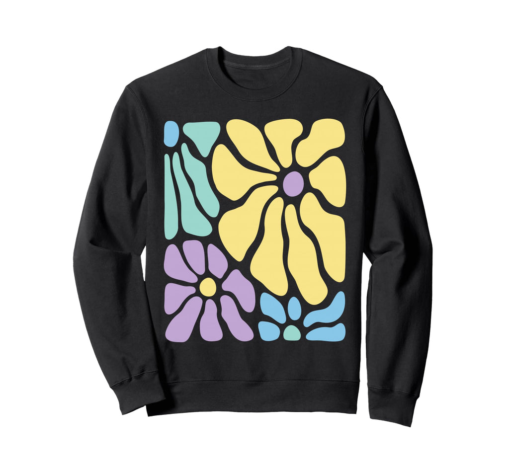 Easter Floral Boho Flowers Groovy Sweatshirt - Unique Graphic for Adults - T-Shirt, Sweatshirt, Hoodie