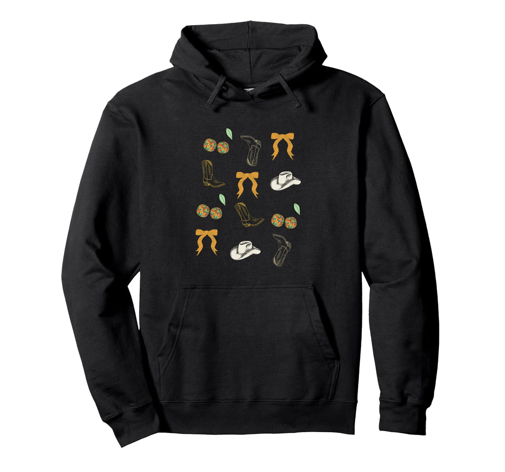 Western Coquette Cherry Disco Balls Hoodie - Fun Novelty Design for Adults - T-Shirt, Sweatshirt, Hoodie