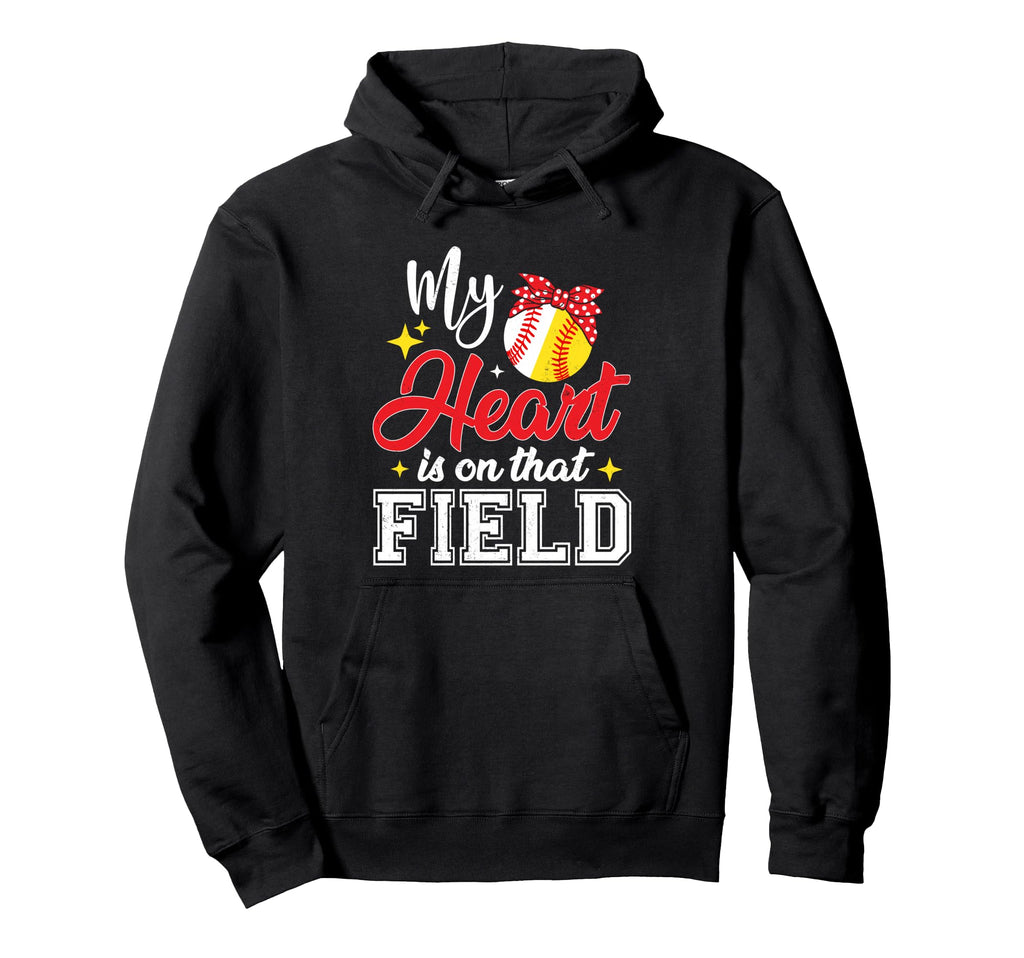 My Heart Is That Field Baseball Hoodie - Custom Art Print for Adults - T-Shirt, Sweatshirt, Hoodie