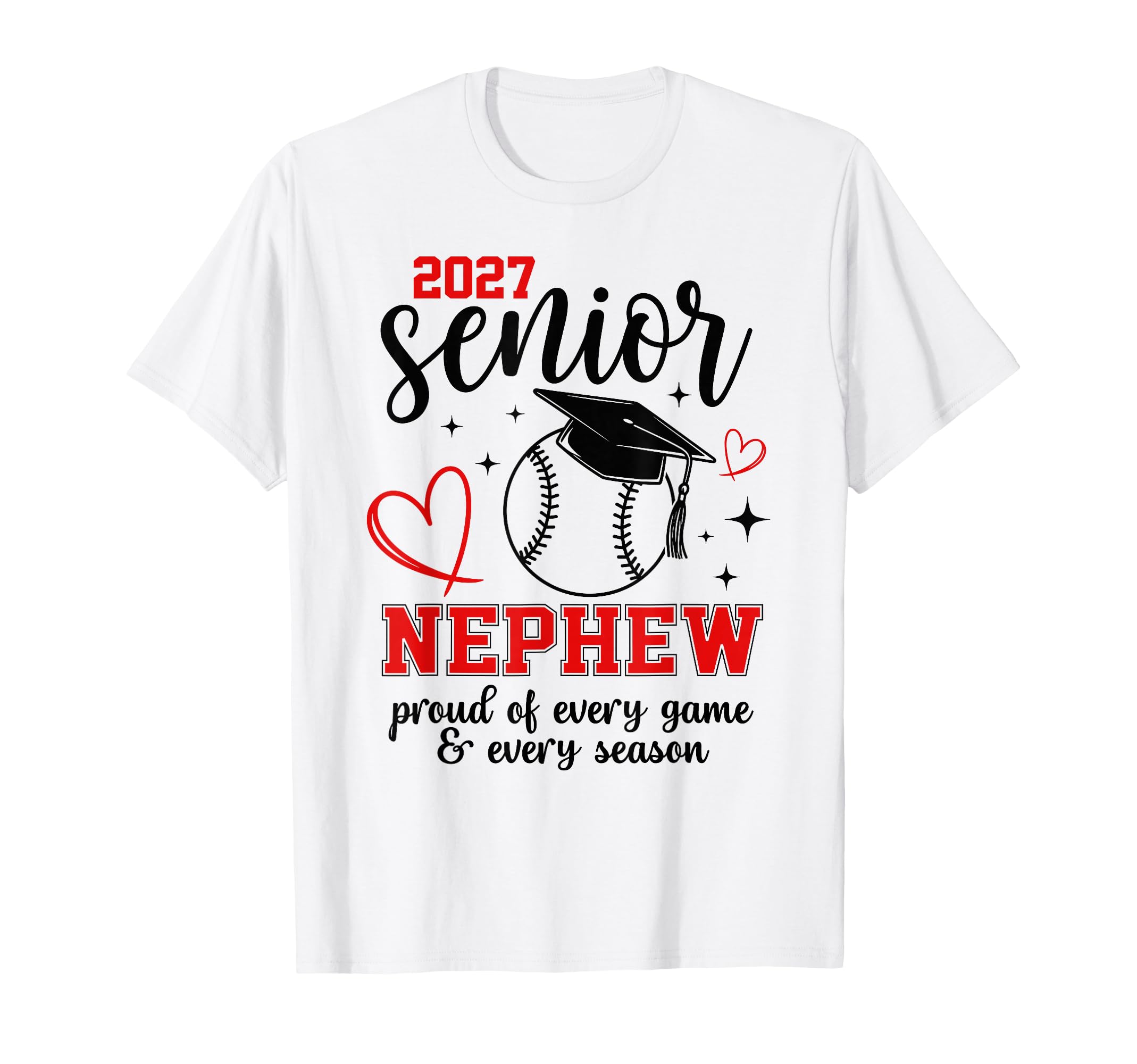 2027 Senior Baseball Nephew Proud Family T-Shirt - Custom Art Print Unisex - T-Shirt, Sweatshirt, Hoodie