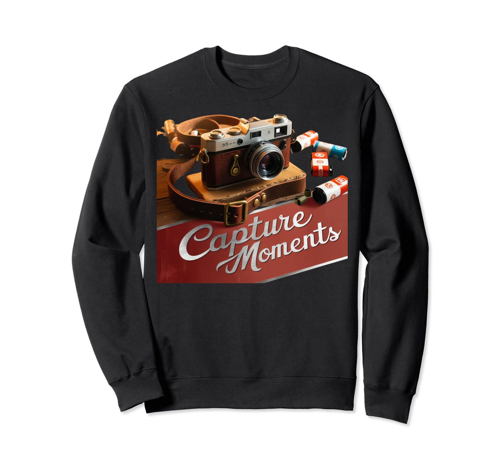 Camera Capture Moments Photography Sweatshirt - Streetwear Style Men Women - T-Shirt, Sweatshirt, Hoodie