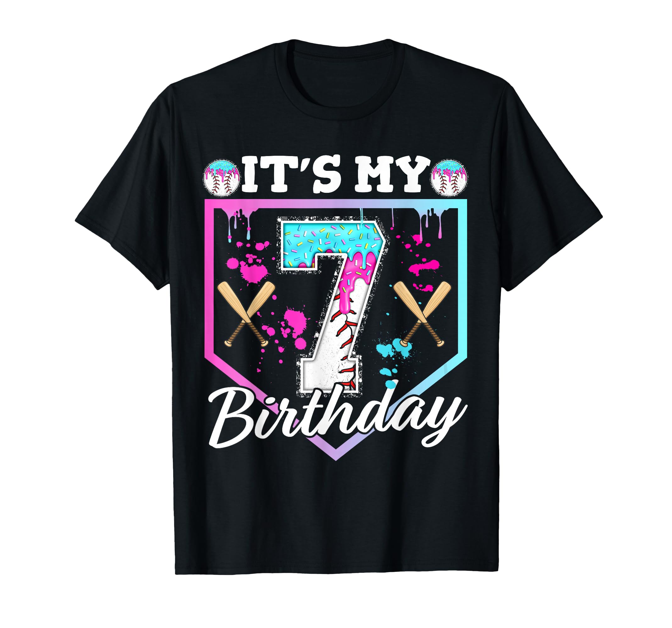Baseball Drip 7 Year Old Ice Cream T-Shirt - Streetwear Style Men Women - T-Shirt, Sweatshirt, Hoodie