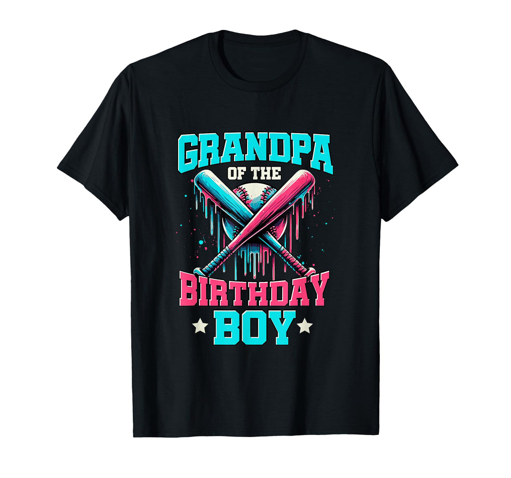 Grandpa Birthday Baseball Ice Cream T-Shirt - Custom Art Print Men Women - T-Shirt, Sweatshirt, Hoodie