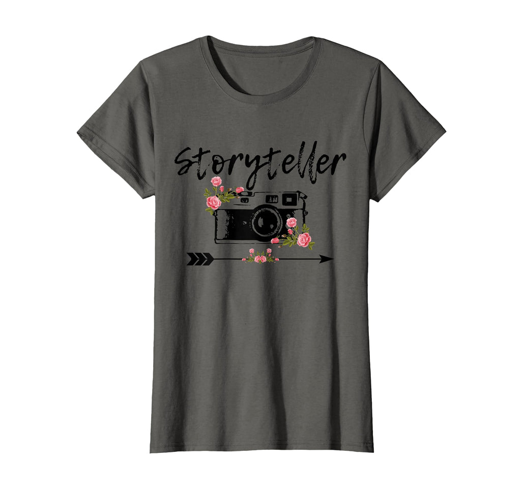 Photographer Story Plate Floral Camera T-Shirt - Graphic Print Men Women - T-Shirt, Sweatshirt, Hoodie