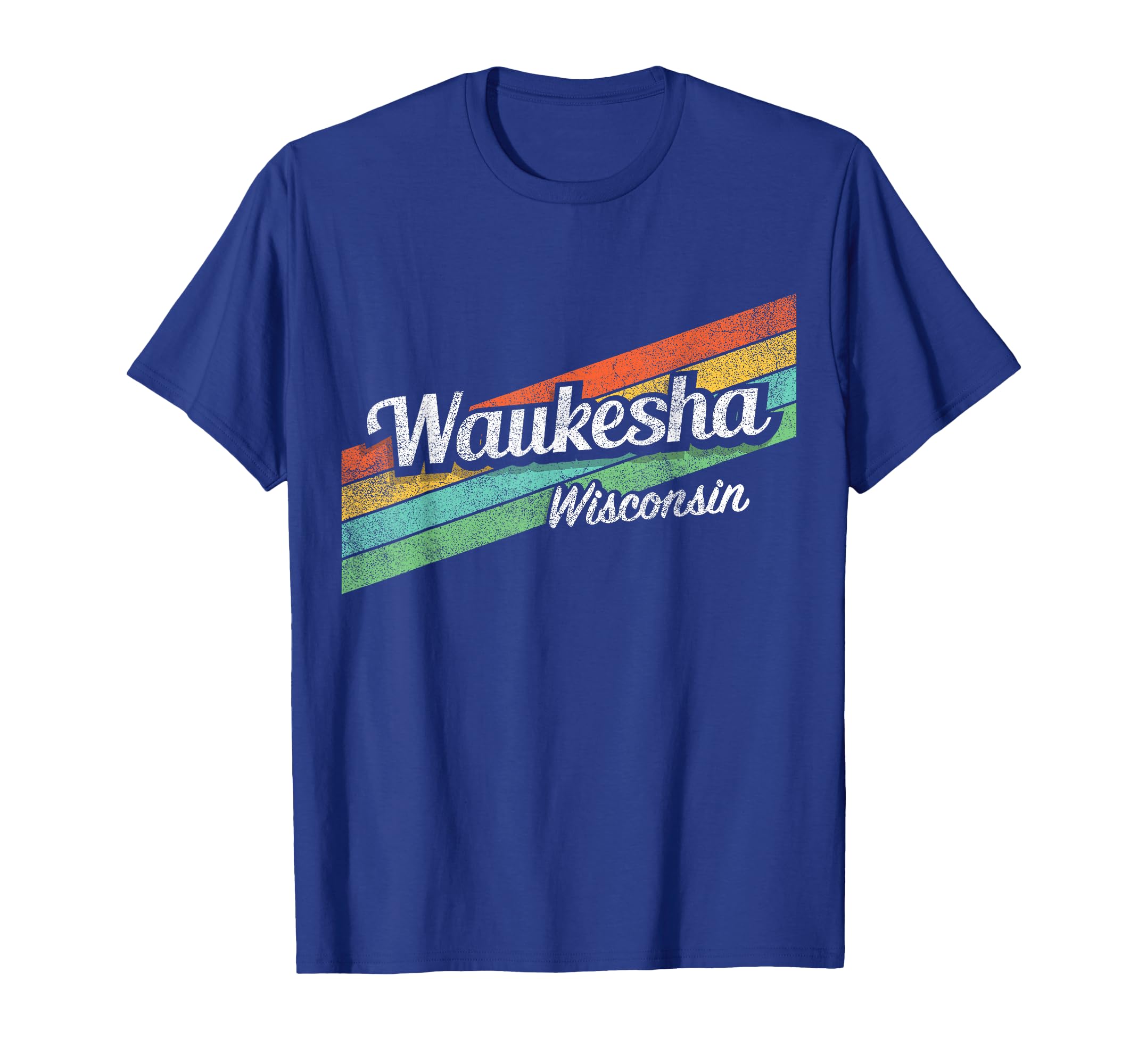 Waukesha Wisconsin Distressed T-Shirt - Unique Graphic Unisex - T-Shirt, Sweatshirt, Hoodie
