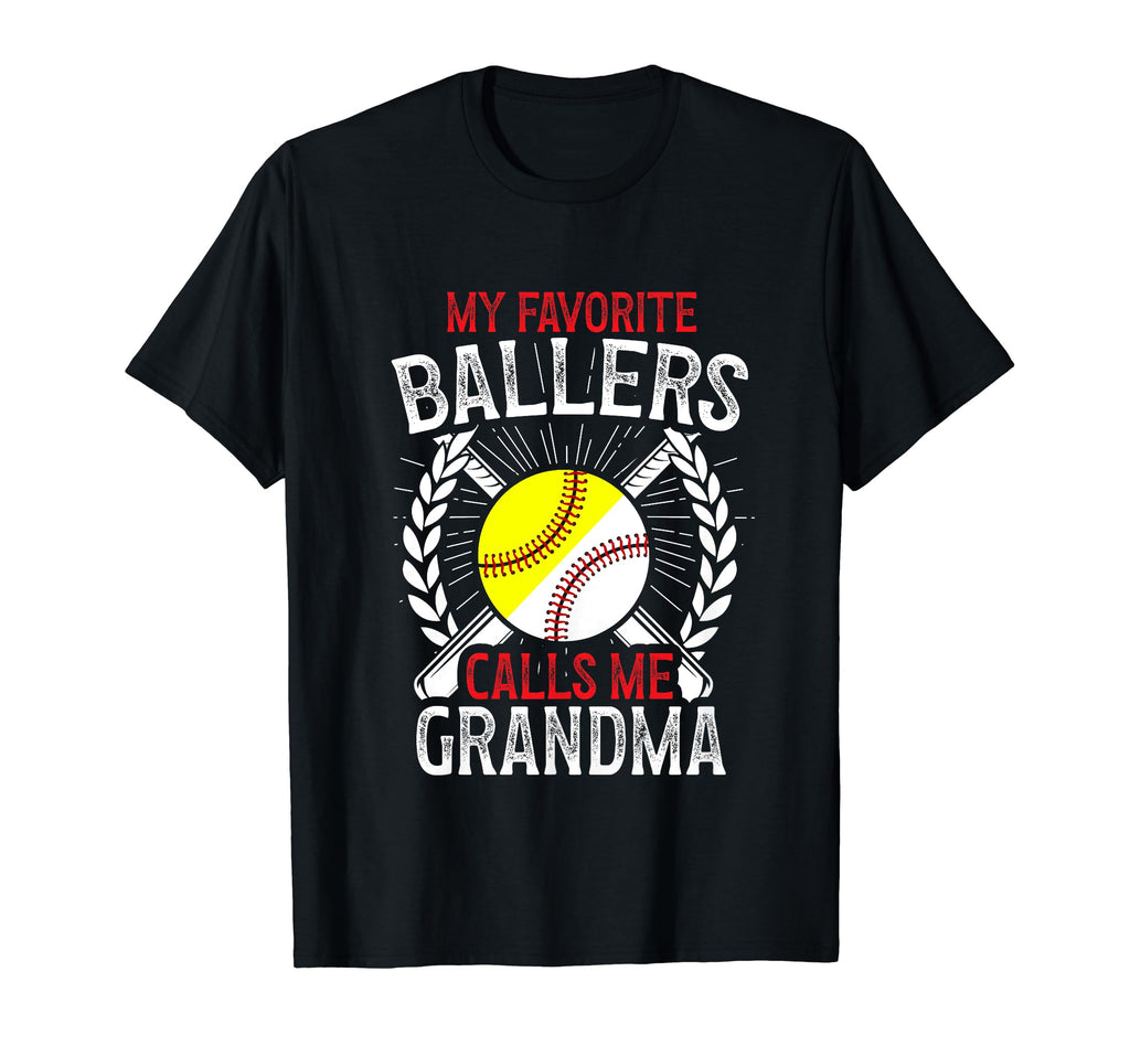 My Favorite Ballers Calls Me Grandma T-Shirt - Custom Art Print Men Women - T-Shirt, Sweatshirt, Hoodie