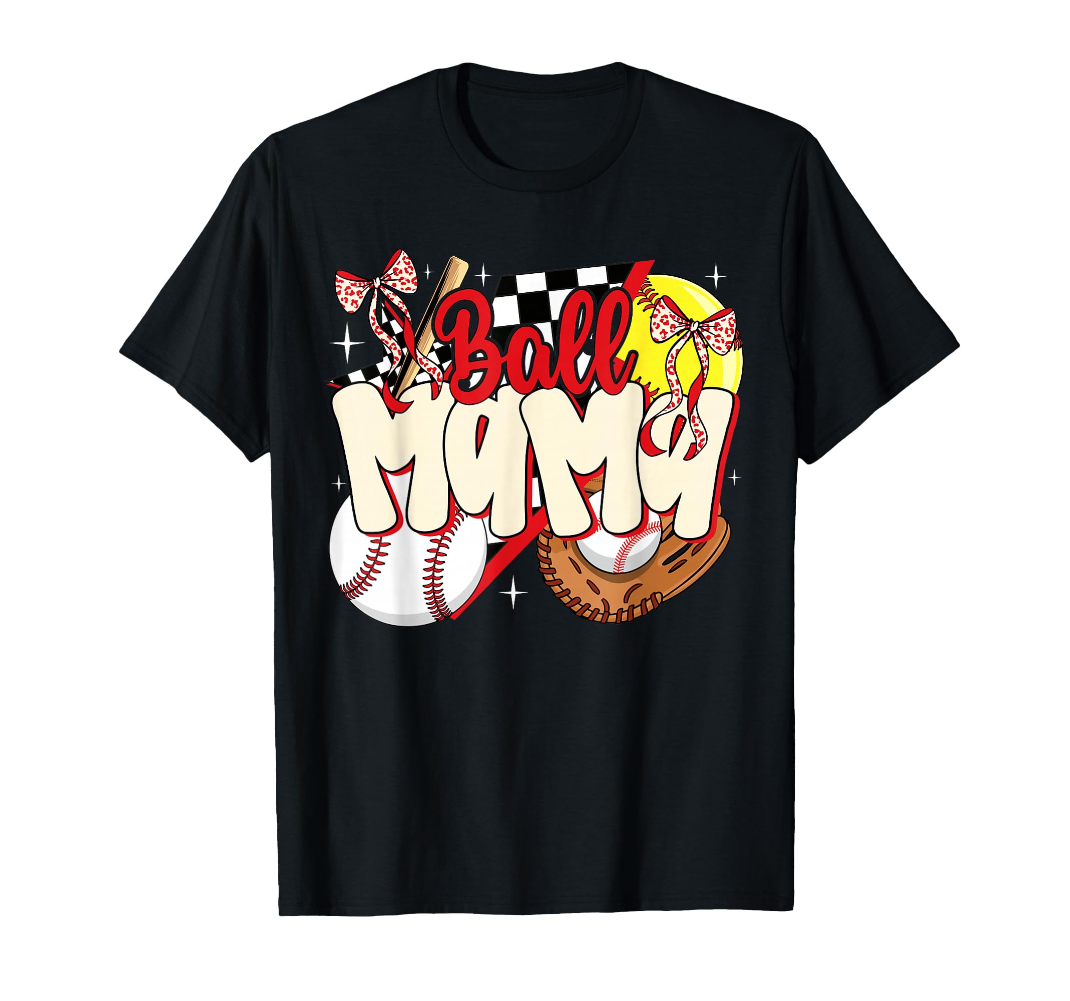 Mom Both Ball Mom Half Softball Half T-Shirt - Minimalist Print Men Women - T-Shirt, Sweatshirt, Hoodie