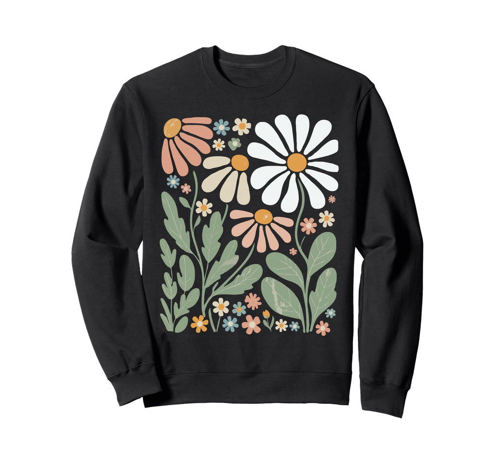 Wildflowers Flowers Pattern Summer Sweatshirt - Novelty Apparel for Adults - T-Shirt, Sweatshirt, Hoodie