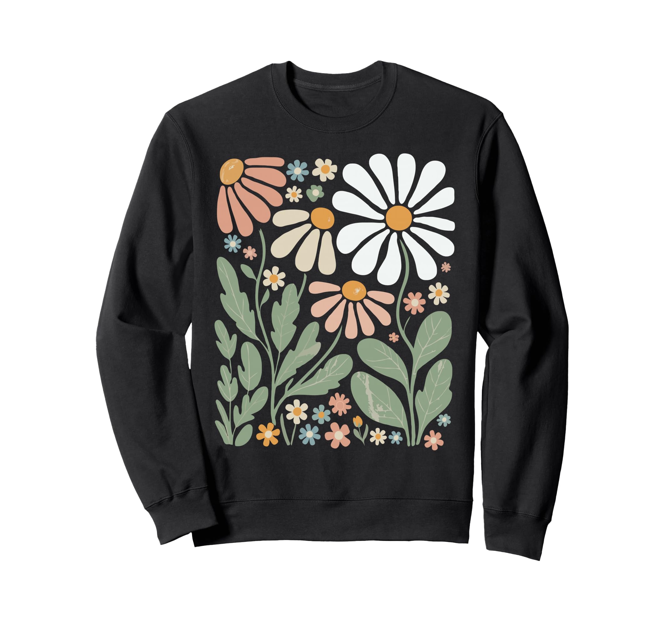 Wildflowers Flowers Pattern Summer Sweatshirt - Novelty Apparel for Adults - T-Shirt, Sweatshirt, Hoodie