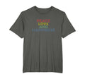 Peace Love Happiness Rainbow T-Shirt - Streetwear Style for Adults - T-Shirt, Sweatshirt, Hoodie