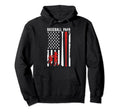 Baseball Papa Grandpa Us Flag Papa Hoodie - Fun Novelty Design for Adults - T-Shirt, Sweatshirt, Hoodie