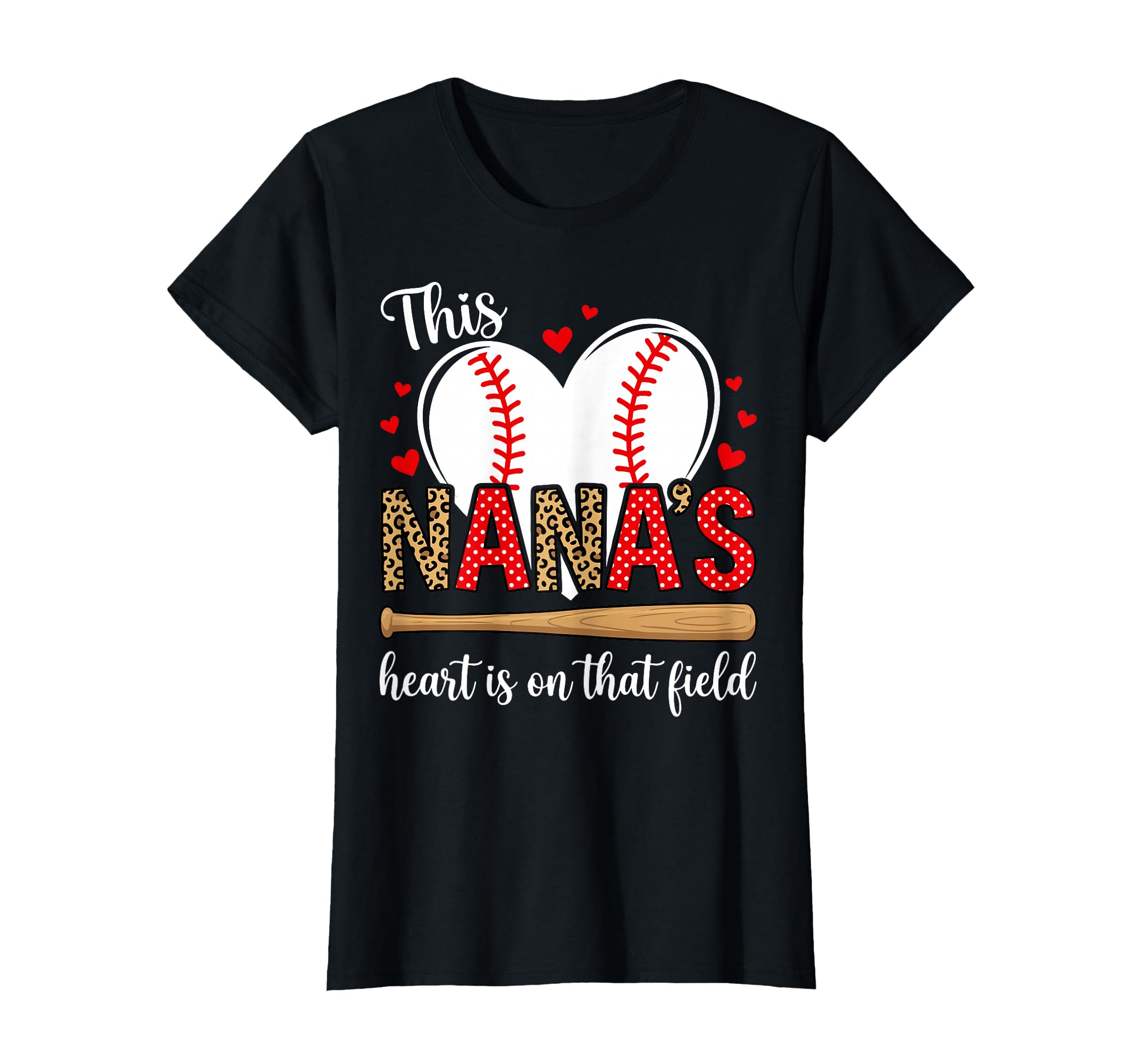 Nanas Baseball Field Leopard Polka Dot T-Shirt - Aesthetic Graphic Unisex - T-Shirt, Sweatshirt, Hoodie