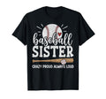 Baseball Sister Biggest Fan Baseball T-Shirt - Custom Art Print Men Women - T-Shirt, Sweatshirt, Hoodie