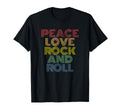 Peace Love Rocknroll Distressed Rock T-Shirt - Streetwear Style Men Women - T-Shirt, Sweatshirt, Hoodie