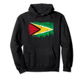 Guyana Flag Distressed Hoodie - Graphic Print Men Women - T-Shirt, Sweatshirt, Hoodie