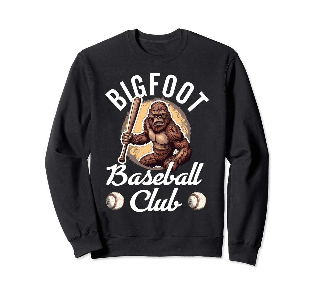 Bigfoot Baseball Dad Sasquatch Sweatshirt - Graphic Print for Adults - T-Shirt, Sweatshirt, Hoodie