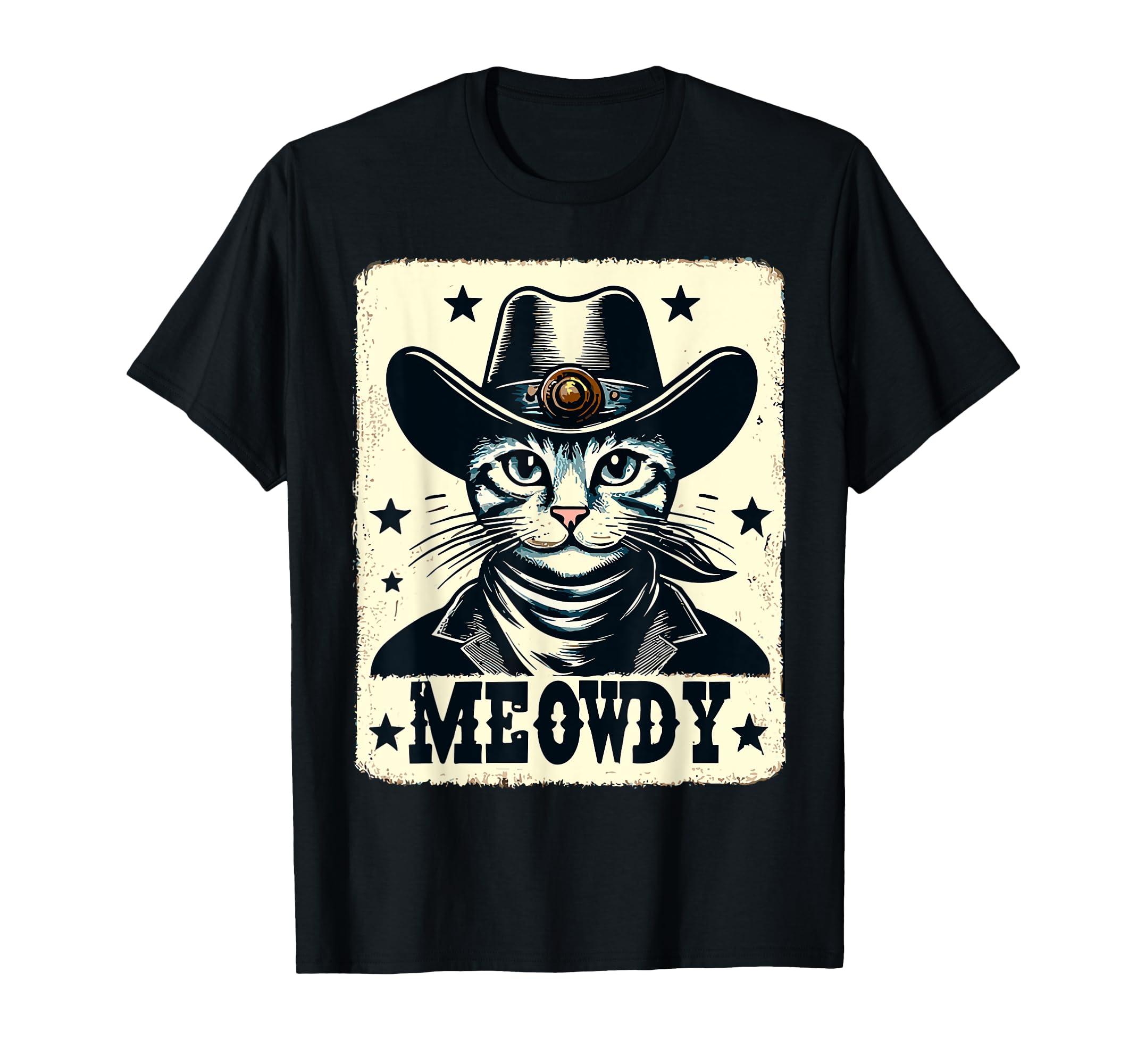 Meowdy Cat Cowboy Country T-Shirt - Graphic Print Men Women - T-Shirt, Sweatshirt, Hoodie