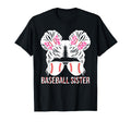 Baseball Sister Messy Bun Baseball T-Shirt - Custom Art Print Unisex - T-Shirt, Sweatshirt, Hoodie