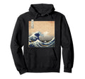 Kanagawa Hokusai Japanese Vaporwave Hoodie - Unique Graphic for Adults - T-Shirt, Sweatshirt, Hoodie