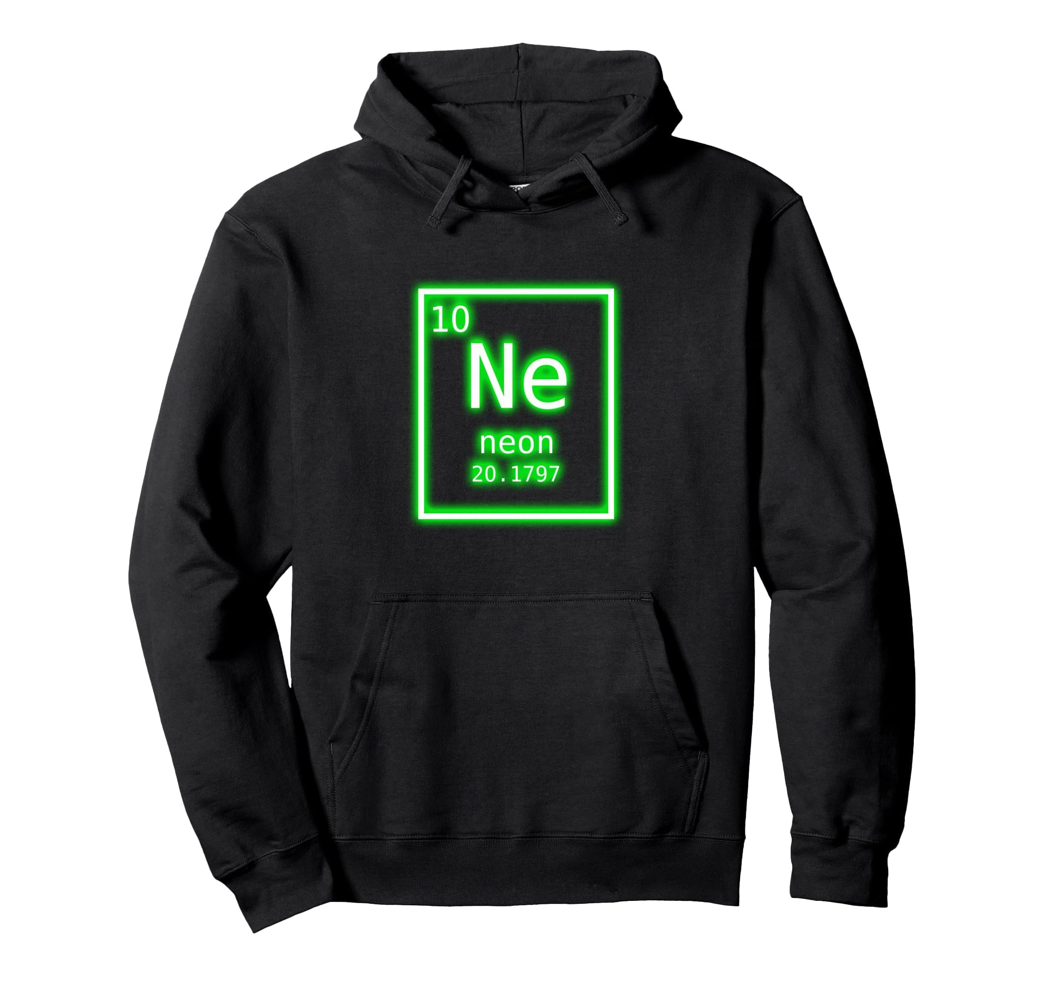 Neon Element Green Periodic Table Hoodie - Minimalist Print Unisex - T-Shirt, Sweatshirt, Hoodie