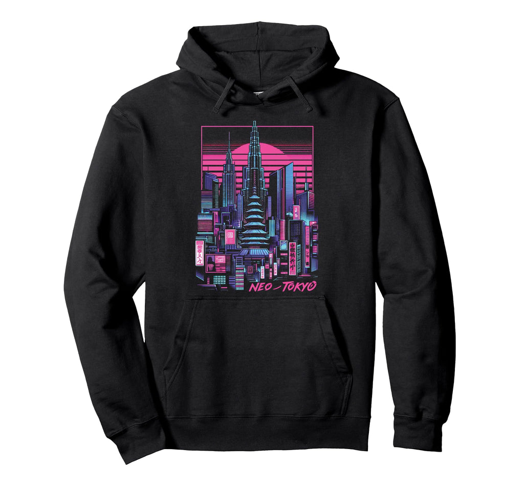 Neo Tokyo Japan Japanese Vaporwave Hoodie - Custom Art Print Men Women - T-Shirt, Sweatshirt, Hoodie