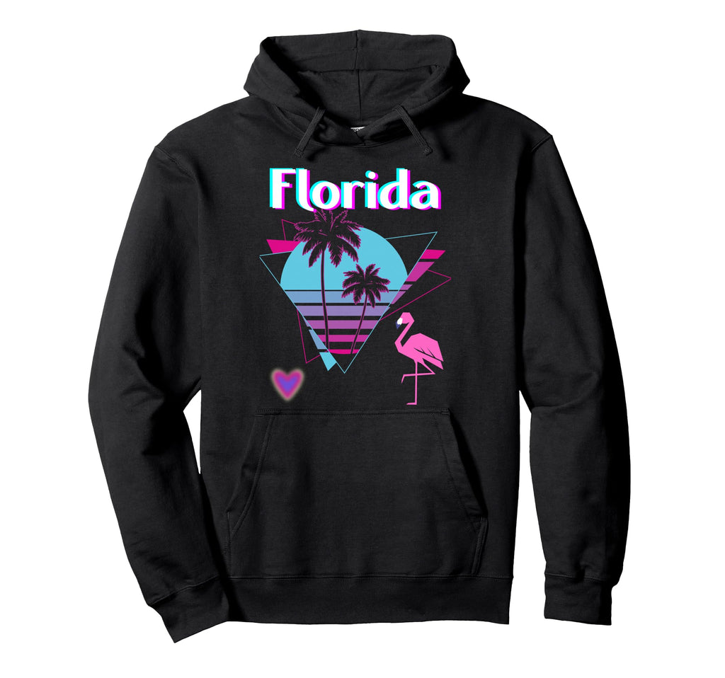 Florida Vacation Vaporwave 70S Sunset Hoodie - Custom Art Print Men Women - T-Shirt, Sweatshirt, Hoodie