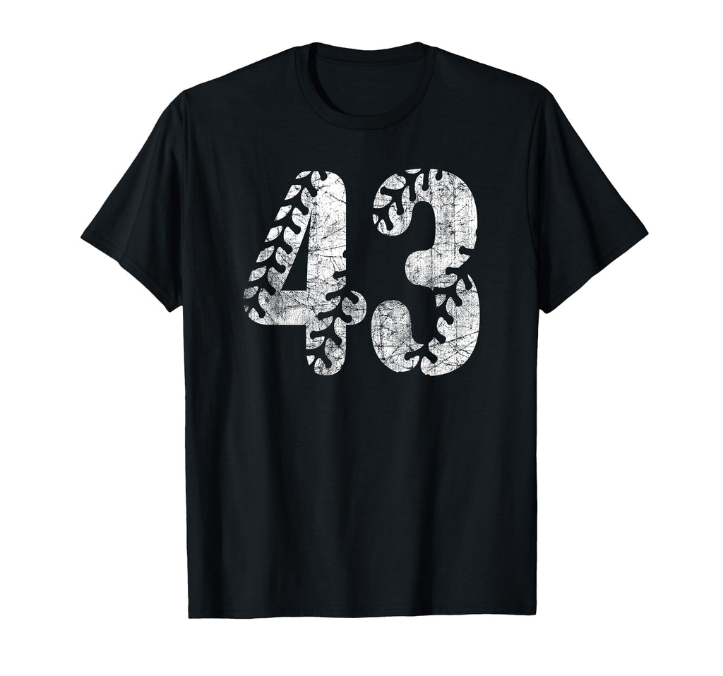 Baseball Softball Mom 43 Number 43 T-Shirt - Streetwear Style for Adults - T-Shirt, Sweatshirt, Hoodie
