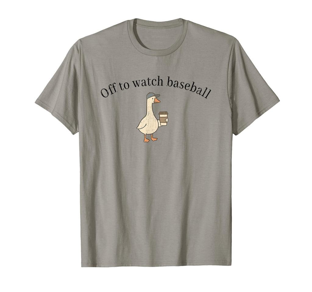 Off To Watch Baseball Goose Baseball T-Shirt - Streetwear Style for Adults - T-Shirt, Sweatshirt, Hoodie